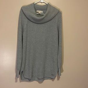 Michael Kors Camel Waffle Knit Cowl Neck Sweater